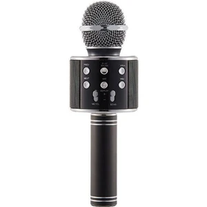 Usba+Tf Sd Kart+3.5mm Aux Girişli Bluetooth Karaoke Mikrofonu Siyah