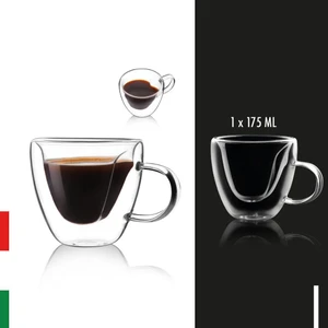 Cam Kupa Bardak Borosilikat Çift Cidarlı Bardak 175 ml