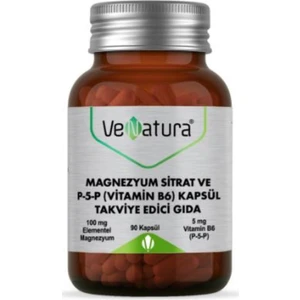 Magnezyum Sitrat ve P5P (Vitamin B6) 90 Kapsül