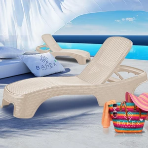 Brezza Royal Rattan Şezlong 2 Adet 2536 Lüx Havuz & Plaj Şezlongu 3 Kademeli Katlanır