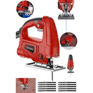 Alman 4000 W Sjs Metal Şanzıman 6 Kademe Devirli Bakır Sargılı Dekupaj Testere Makinesi + 10 Uç