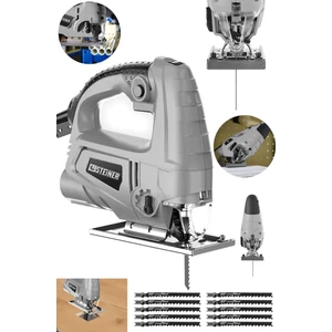 Alman 4000 W Sjs Metal Şanzıman 6 Kademe Devirli Bakır Sargılı Dekupaj Testere Makinesi + 10 Uç