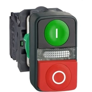 Schneider Electric Yeşil Kırmızı Işıklı Çiftli Buton Ø22 1na+1nk 24V