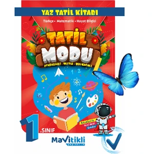 Mavitikli Yayıncılık 1.sınıf Yaz Tatil Kitabı - Mavitikli Yayıncılık Tatil Modu