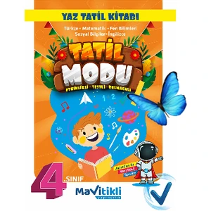 Mavitikli Yayıncılık 4.sınıf Yaz Tatilkitabı -Mavitikli Yayıncılık Tatil Modu