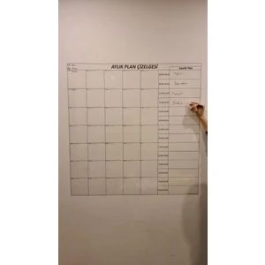 Sihirli Tahta Aylık Plan 100X100CM Sihirli Akıllı Statik Kağıt Tahta + Kalem Hediye