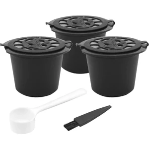 Mutfak Aksesuarları Için Fırça Kahve Filtresi ile Yeniden Kullanılabilir Kahve Kapsülleri Black (Yurt Dışından)