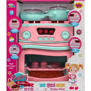 Oyuncak Pilli Ocaklı Fırın Set Pembe