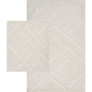 Braid Doğal Pamuklu Banyo Kilim Seti