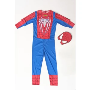 Marvel Spider-Man Beyaz Baskılı Örümcek Adam Maskeli Kostüm