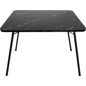 60X80 Granit Mermer Desenli Katlanır Masa Balkon Bahçe Kamp Masası Piknik Masası