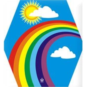 Klasik Uçurtma Çıtalı Altıgen Uçurtma Gökkuşağı Rainbow Kite