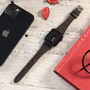 Apple Watch Uyumlu Kadın Crazy Deri Kordon 38 40 41 mm