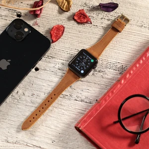 Apple Watch Uyumlu Kadın Crazy Deri Kordon 38 40 41 mm