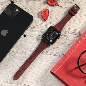 Apple Watch Uyumlu Kadın Crazy Deri Kordon 38 40 41 mm