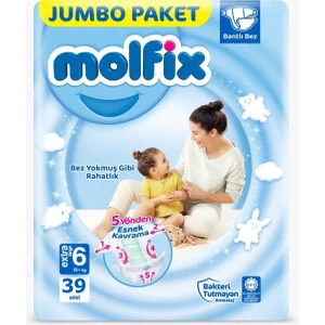 Bebek Bezi 6 Beden Extra Large Plus 15+ kg 39lu Fırsat Paketi