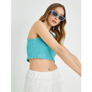 Crop Atlet Halter Yaka