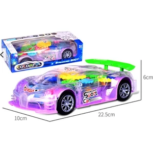 Torutoys  Işıklı ve Müzikli Şeffaf Çarp Dön Araba