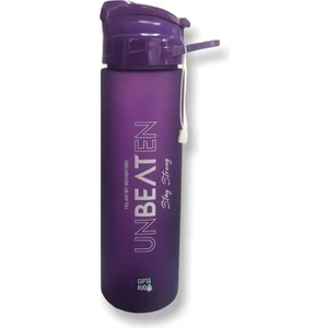 Unbeaten Tritan Pipetli Matara 600 ml Mor