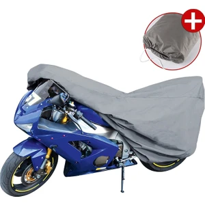 Motolux Fayton 8100  Gri Arka Çantalı Miflonlu Motosiklet Brandası