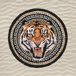 Marte Home Tiger / Kaplan - Yuvarlak Püsküllü Plaj Havlusu