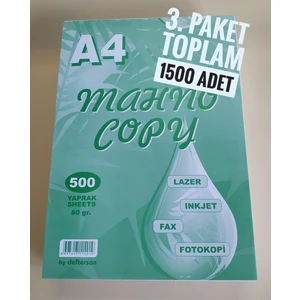 A4 Fotokopi Kağıdı 3 x 500 = 1500 Adet