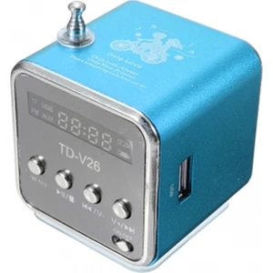 TD-V26 Hoparlör Mini Fm Radyo Alıcısı Mp3 Müzik Çalar Hoparlör (Yurt Dışından)