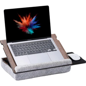 Vigo Wood - Eğim Ayarlanabilir Çekmeceli Mousepad Minderli Laptop Sehpası - Ceviz LS051