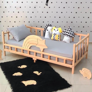 Montessori Yatak Yıldız Korumalıklı Çocuk Yatağı Premium