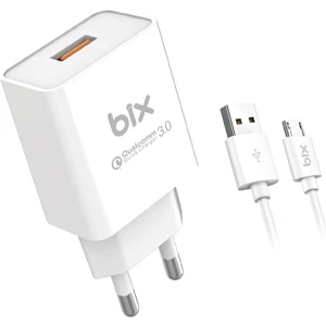 BX-M18QTA Samsung, Xiaomi, Huawei Uyumlu 18W Hızlı Şarj Qc 3.0 Şarj Cihazı & Mikro-USB Kablo