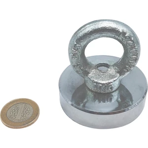 Mıknatıs Avm Süper Güçlü Halkalı Büyük Neodyum Pot Mıknatıs 60 mm Kurtarma Mıknatısı
