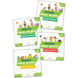 4+ Yaş " Aktivitelerle Dikkat Gelişimi Serisi" Okul Öncesi Etkinlik Seti - 4 Kitap