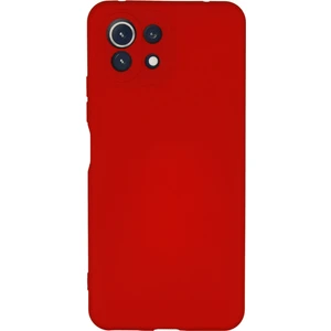Xiaomi Mi 11 Lite Kılıf Lansman Içi Kadife Nano Silikon - Kırmızı