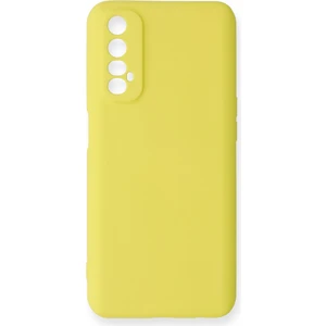 Realme 7 Kılıf Lansman Içi Kadife Nano Silikon - Sarı