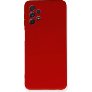 Samsung Galaxy A52S Kılıf Lansman Içi Kadife Nano Silikon - Kırmızı