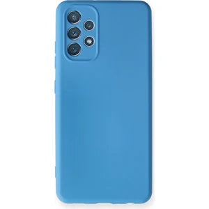 Samsung Galaxy A32 Kılıf Lansman Içi Kadife Nano Silikon - Mavi