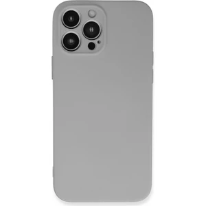 Apple iPhone 13 Pro Max Kılıf Lansman Içi Kadife Nano Silikon - Açık Gri