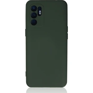 Oppo Reno 6 Kılıf Lansman Içi Kadife Nano Silikon - Koyu Yeşil