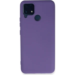 Realme C25 Kılıf Lansman Içi Kadife Nano Silikon - Mor