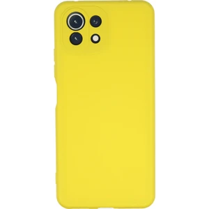 Xiaomi Mi 11 Lite Kılıf Lansman Içi Kadife Nano Silikon - Sarı