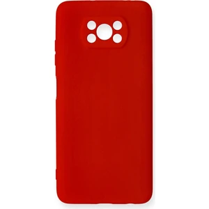 Xiaomi Poco X3 Kılıf Lansman Içi Kadife Nano Silikon - Kırmızı