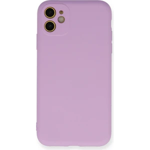 Apple iPhone 11 Kılıf Lansman Içi Kadife Nano Silikon - Koyu Lila