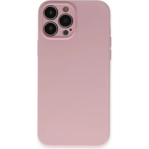 Apple iPhone 13 Pro Max Kılıf Lansman Içi Kadife Nano Silikon - Pembe