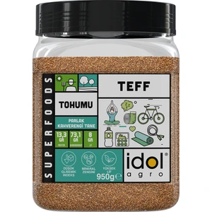 Idolagro Tef Tohumu - Superfoods - Glutensiz - Düşük Gi - Mineral Zengini Besin + Yüksek Lif  - 950 gr