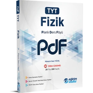Eğitim Vadisi Yayınları TYT Fizik PDF (Planlı Ders Föyü)