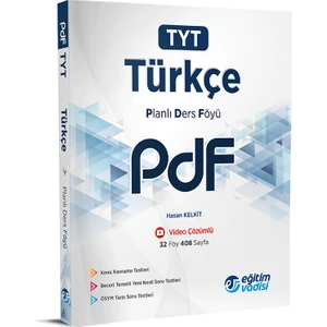 Eğitim Vadisi Yayınları TYT Türkçe PDF (Planlı Ders Föyü)