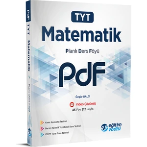 Eğitim Vadisi Yayınları TYT Matematik PDF (Planlı Ders Föyü)