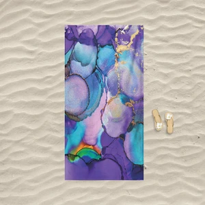 Marte Home Purple Marble Plaj Havlusu