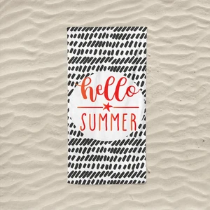 Marte Home Hello Summer K - Baskılı Plaj Havlusu