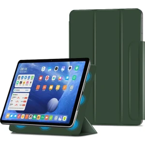 Xfashion Xiaomi Pad 5 / Xiao Mi Pad 5 Pro Için Taşınabilir Stand Tutuculu Pu Deri Tablet Kılıfı - Yeşil (Yurt Dışından)